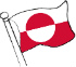En billede af den grønlandske flag.